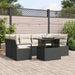 Tuin Sofa Set 7 st 6-Aantal zitplaatsen Zwart poly rattan