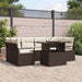 Tuin Sofa Set 7 st 6-Aantal zitplaatsen Bruin poly rattan