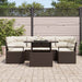 Tuin Sofa Set 7 st 6-Aantal zitplaatsen Bruin poly rattan