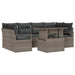 Tuin Sofa Set 7 st 6-Aantal zitplaatsen Grijs poly rattan