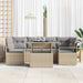 Tuin Sofa Set 7 st 6-Aantal zitplaatsen Beige poly rattan