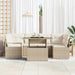 Tuin Sofa Set 7 st 6-Aantal zitplaatsen Beige poly rattan