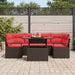 Tuin Sofa Set 7 st 6-Aantal zitplaatsen Bruin en Rood