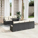 Tuin Sofa Set 8 st 7-Aantal zitplaatsen Zwart en Crème
