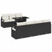 Tuin Sofa Set 8 st 7-Aantal zitplaatsen Zwart en Crème
