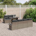 Tuin Sofa Set 8 st 7-Aantal zitplaatsen Grijs poly rattan