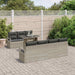 Tuin Sofa Set 8 st 7-Aantal zitplaatsen Lichtgrijs poly rattan