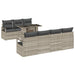 Tuin Sofa Set 8 st 7-Aantal zitplaatsen Lichtgrijs poly rattan