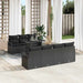 Tuin Sofa Set 8 st 7-Aantal zitplaatsen Zwart poly rattan