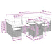 Tuin Sofa Set met kussen 8 pcs Zwart en crème poly rattan