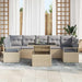 Tuin Sofa Set 8 st 7-Aantal zitplaatsen Beige en Licht Grijs