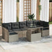 Tuin Sofa Set 8 st 7-Aantal zitplaatsen Lichtgrijs poly rattan