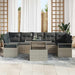 Tuin Sofa Set 8 st 7-Aantal zitplaatsen Lichtgrijs poly rattan
