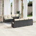 Tuin Sofa Set 9 st 6-Aantal zitplaatsen Zwart en Crème
