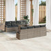 Tuin Sofa Set 9 st 6-Aantal zitplaatsen Grijs poly rattan