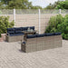 Tuin Sofa Set 9 st 6-Aantal zitplaatsen Grijs en Marineblauw