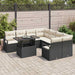 Tuin Sofa Set 9 st 8-Aantal zitplaatsen Zwart en Crème