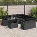 Tuin Sofa Set 9 st 8-Aantal zitplaatsen Zwart poly rattan