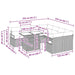 Tuin Sofa Set 9 st 8-Aantal zitplaatsen Zwart poly rattan