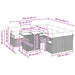 Tuin Sofa Set 9 st 8-Aantal zitplaatsen Zwart en Blauw