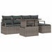Tuin Sofa Set 6 st Grijs poly rattan