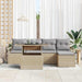 Tuin Sofa Set 6 st Beige en Licht Grijs poly rattan