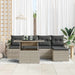Tuin Sofa Set 6 st Lichtgrijs poly rattan