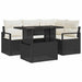 Tuin Sofa Set 5 st 4-Aantal zitplaatsen Zwart en Crème