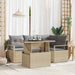 Tuin Sofa Set 5 st 4-Aantal zitplaatsen Beige en Licht Grijs