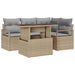 Tuin Sofa Set 5 st 4-Aantal zitplaatsen Beige en Licht Grijs