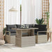 Tuin Sofa Set 5 st 4-Aantal zitplaatsen Lichtgrijs poly rattan