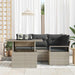Tuin Sofa Set 5 st 4-Aantal zitplaatsen Lichtgrijs poly rattan