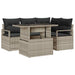 Tuin Sofa Set 5 st 4-Aantal zitplaatsen Lichtgrijs poly rattan
