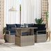 Tuin Sofa Set 5 st 4-Aantal zitplaatsen Grijs en Marineblauw