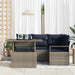 Tuin Sofa Set 5 st 4-Aantal zitplaatsen Grijs en Marineblauw