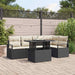 Tuin Sofa Set met opslag 6 pcs Zwart en Crème poly rattan
