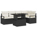 Tuin Sofa Set met opslag 6 pcs Zwart en Crème poly rattan