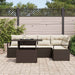 Tuin Sofa Set 6 st 5-Aantal zitplaatsen Bruin en Crème