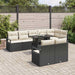 Tuin Sofa Set 9 st 8-Aantal zitplaatsen Zwart en Crème