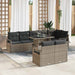 Tuin Sofa Set 9 st 8-Aantal zitplaatsen Grijs poly rattan