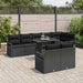 Tuin Sofa Set 9 st 8-Aantal zitplaatsen Zwart poly rattan