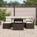Tuin Sofa Set 7 st Bruin en Crème poly rattan