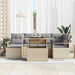 Tuin Sofa Set 7 st Beige en Licht Grijs poly rattan