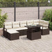 Tuin Sofa Set 8 st Bruin en Crème poly rattan