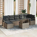 Tuin Sofa Set 8 st Grijs poly rattan