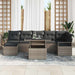Tuin Sofa Set 8 st Grijs poly rattan
