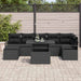 Tuin Sofa Set 8 st Zwart poly rattan