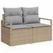 Tuin Sofa Set 9 st Beige en Licht Grijs poly rattan