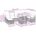 Tuin Sofa Set 9 st Zwart poly rattan