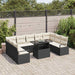 Tuin Sofa Set 10 st 9-Aantal zitplaatsen Zwart en Crème